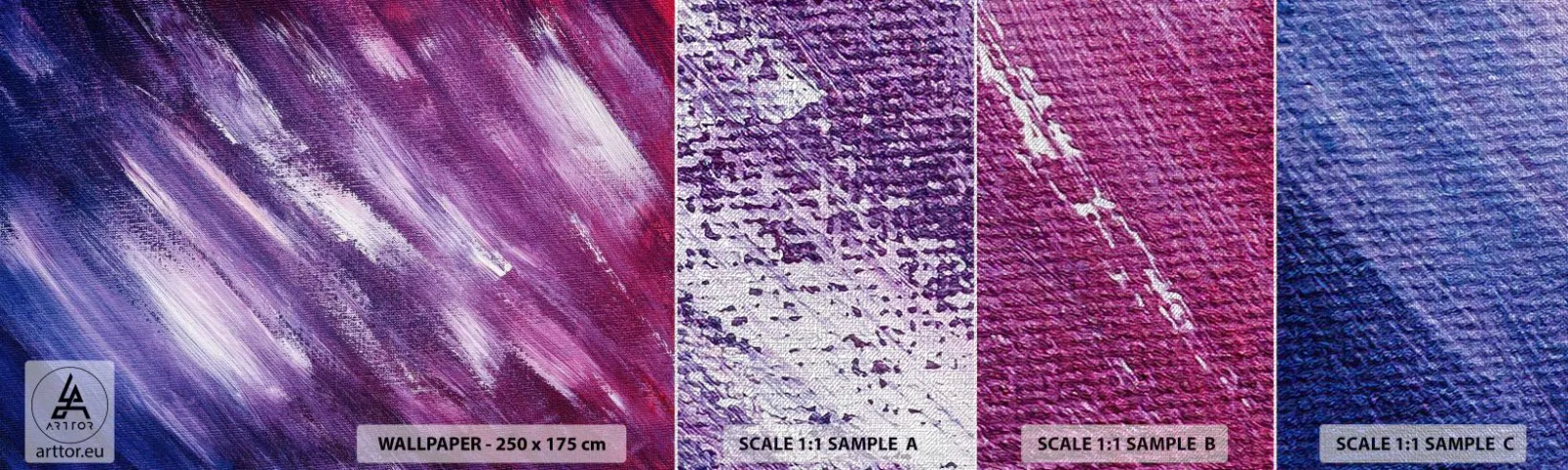 Vzorka fototapety Premium Canvas - Keď fúka slnečný vietor - Abstrakcia, Kus, Moderný vzor - 100x30 cm