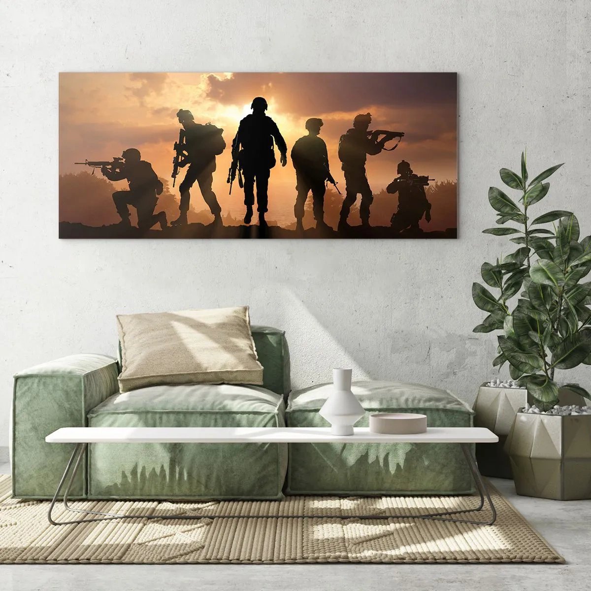 Obraz na skle - Brothers in arms - 140x50 cm