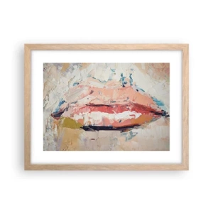 Plagát v ráme zo svetlého duba - Prebúdza zmysly - 40x30 cm