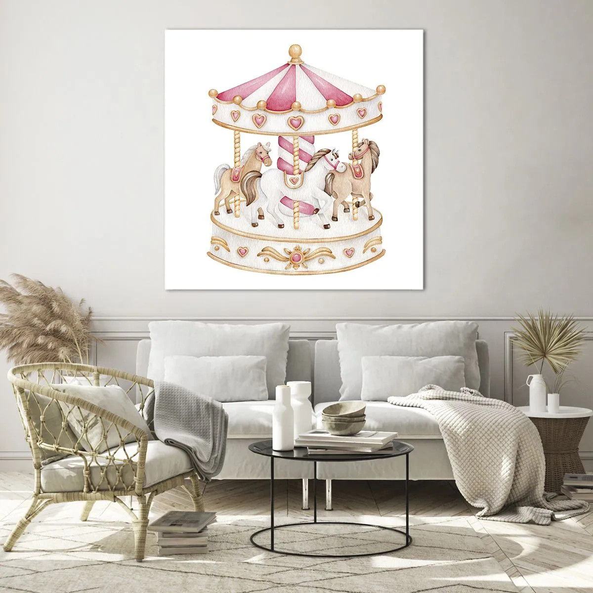 Obraz na skle - Sladký svet detstva - 50x50 cm