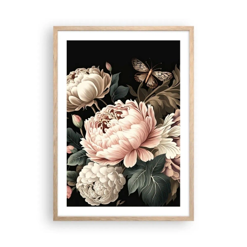 Plagát v ráme zo svetlého duba - V barokovom štýle - 50x70 cm