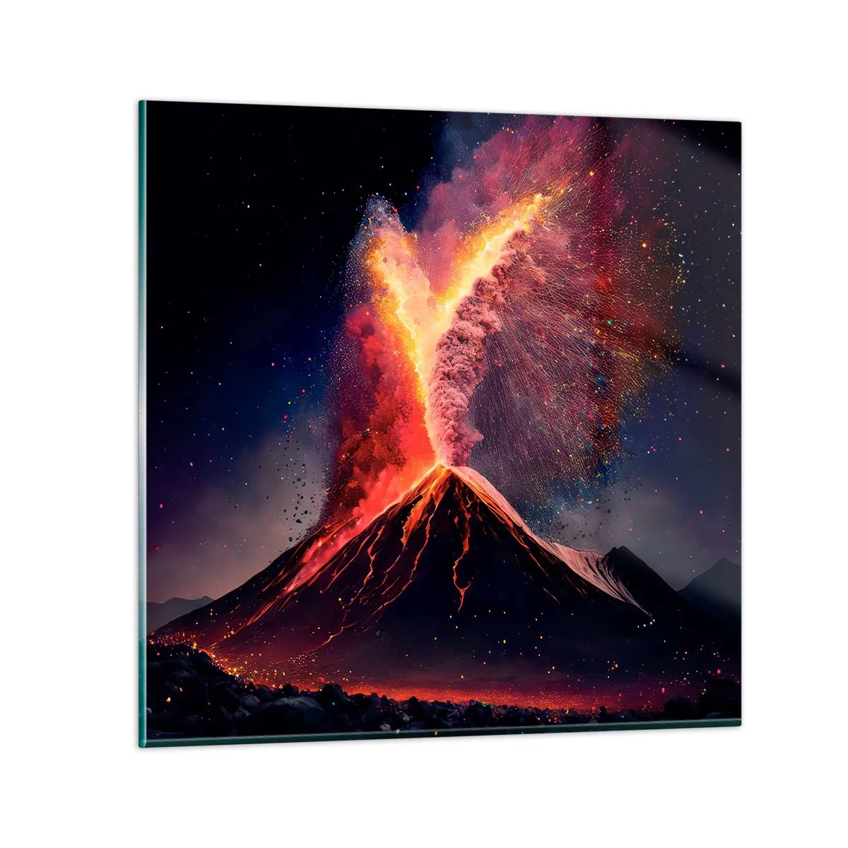 Obraz na skle - Krása a hrôza - 60x60 cm