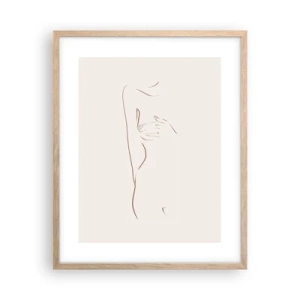 Plagát v ráme zo svetlého duba - Tvar túžby - 40x50 cm