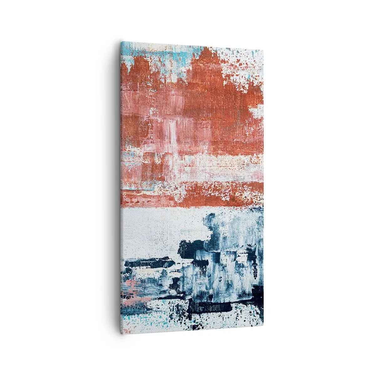 Obraz na plátne - Abstraktné pol na pol - 55x100 cm