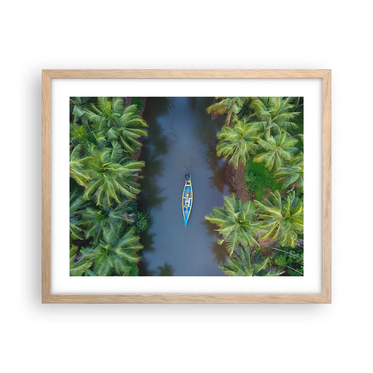 Plagát v ráme zo svetlého duba - Na tropickom chodníku - 50x40 cm