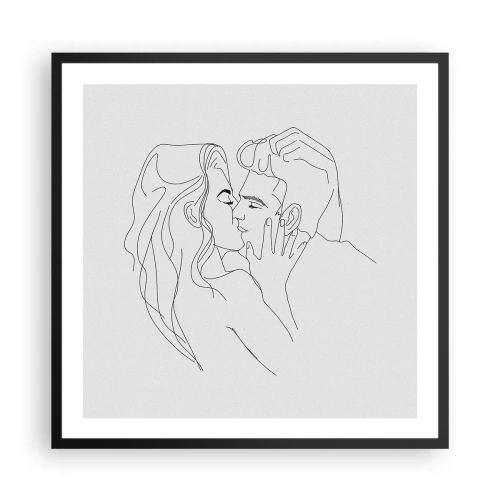 Plagát v čiernom ráme - Jedným ťahom - 60x60 cm