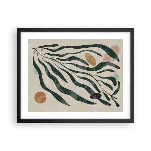 Plagát v čiernom ráme - Uprostred zelene - 50x40 cm