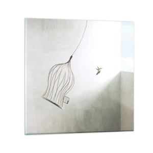 Obraz na skle - Vo svojom živle - 30x30 cm