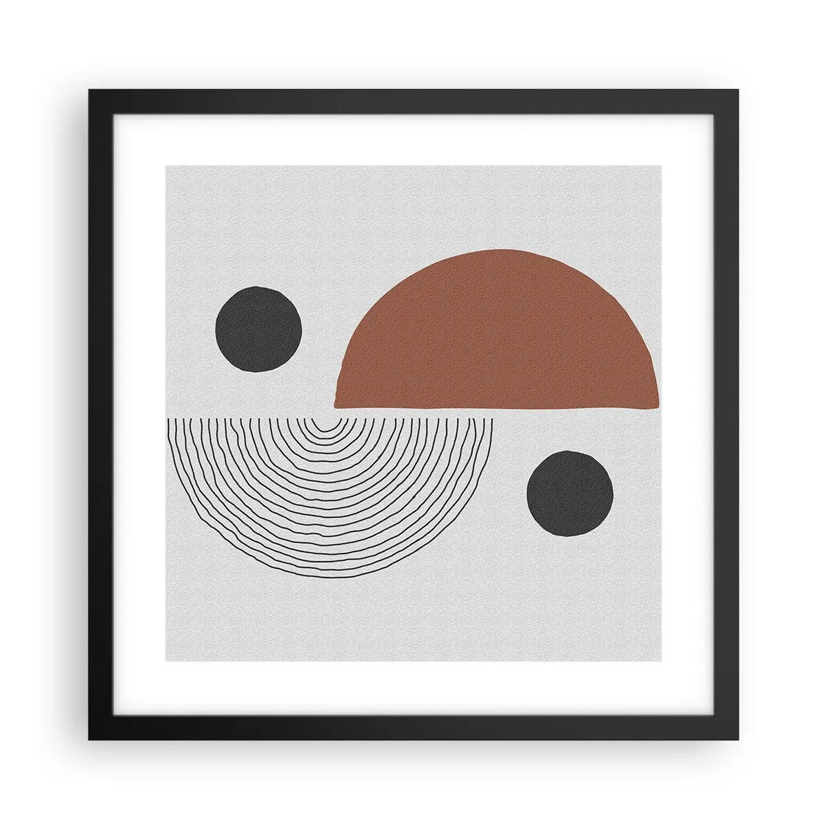 Plagát v čiernom ráme - Dokonalosť kruhu - 40x40 cm