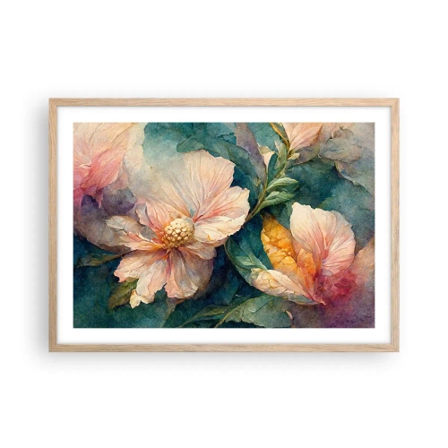 Plagát v ráme zo svetlého duba - Číra subtílnosť - 70x50 cm