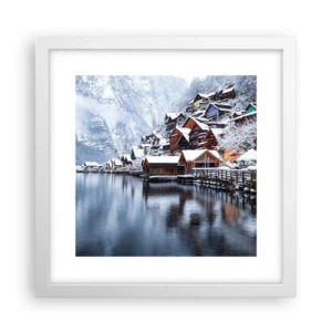 Plagát v bielom ráme - V zimnej dekorácii - 30x30 cm