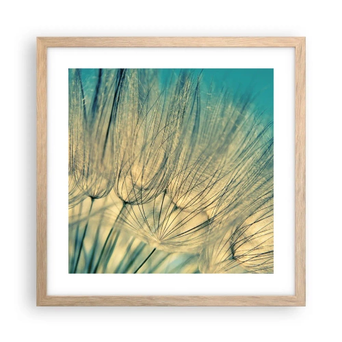 Plagát v ráme zo svetlého duba - Čakanie na vietor - 40x40 cm
