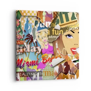 Obraz na plátne - Prázdninová retrospektíva - 40x40 cm