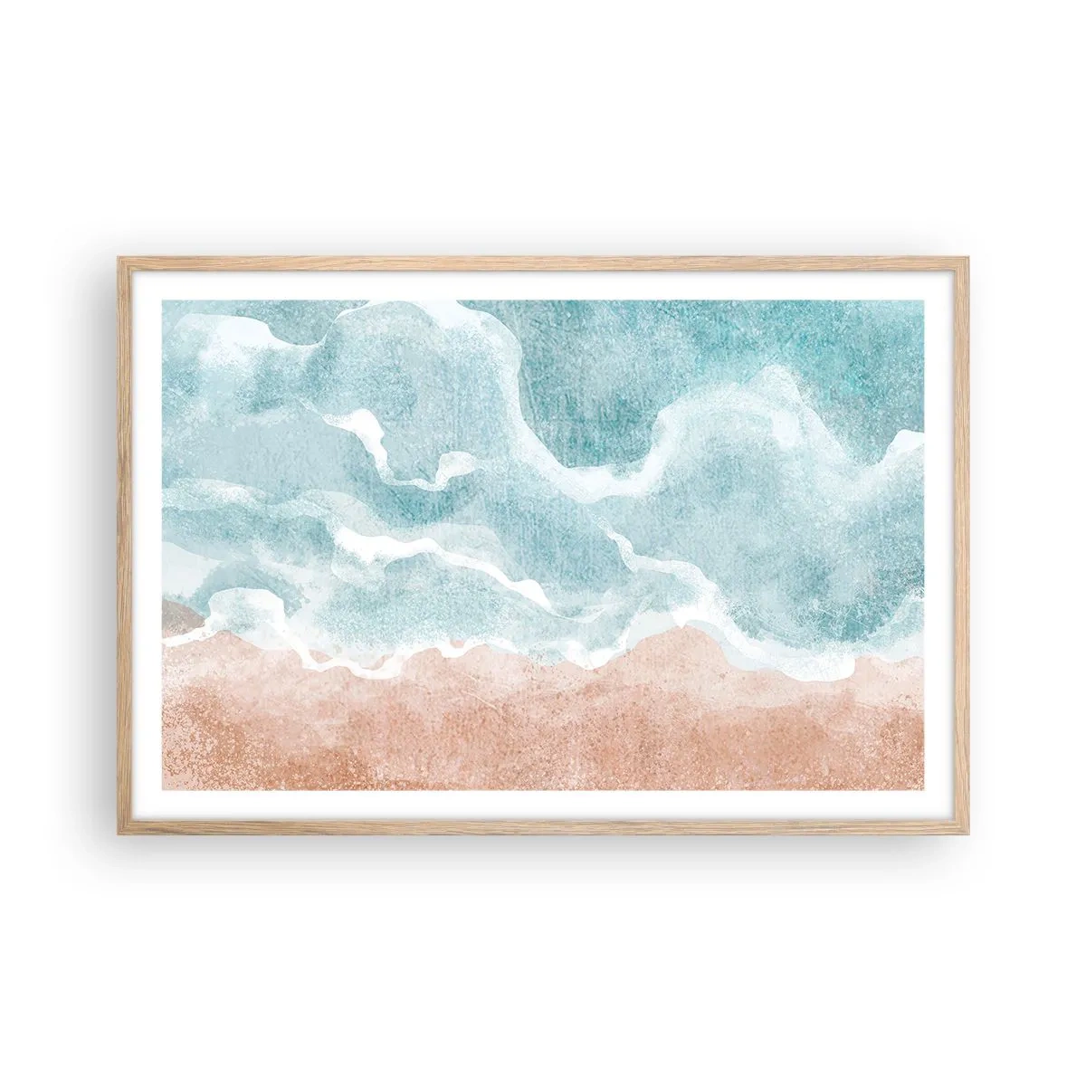 Plagát v ráme zo svetlého duba - Abstrakcia mrakov - 91x61 cm
