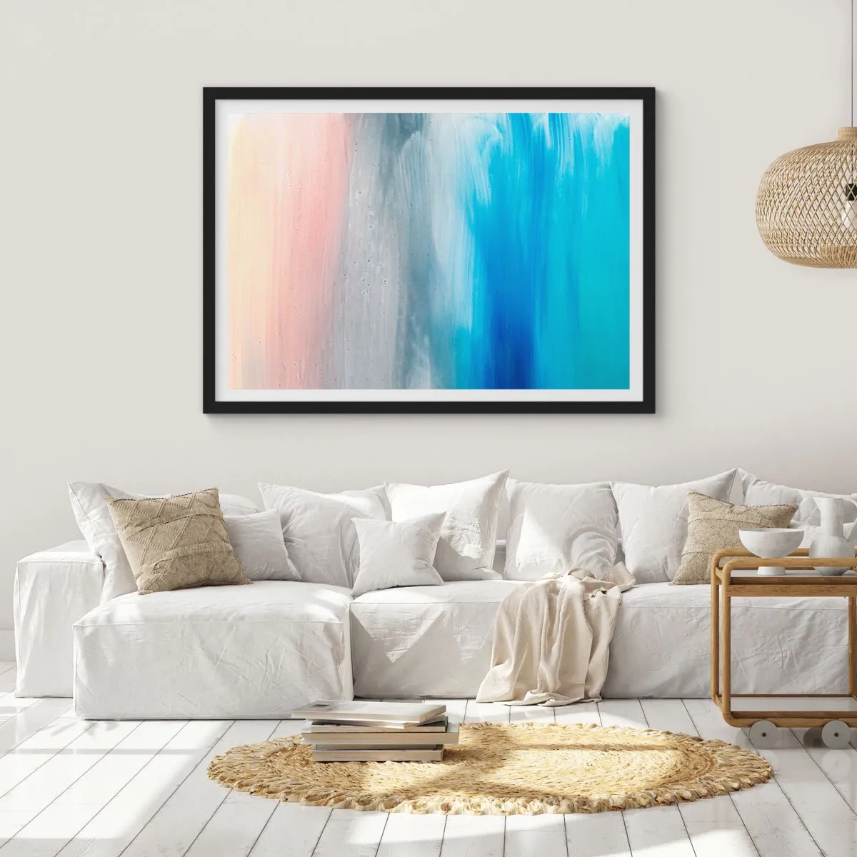 Plagát v čiernom ráme - Živly: vzduch - 40x30 cm