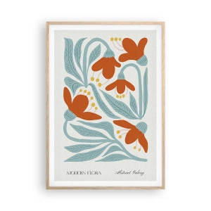 Plagát v ráme zo svetlého duba - K zemi, ku slnku - 70x100 cm