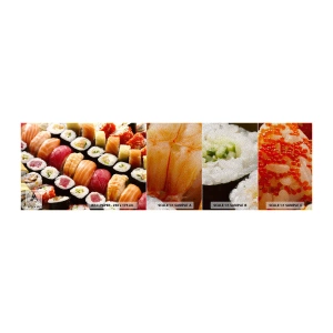Vzorka fototapety Premium Sand - Farby a chute Ázie - Gastronómia, Sushi, Ázie - 100x30 cm