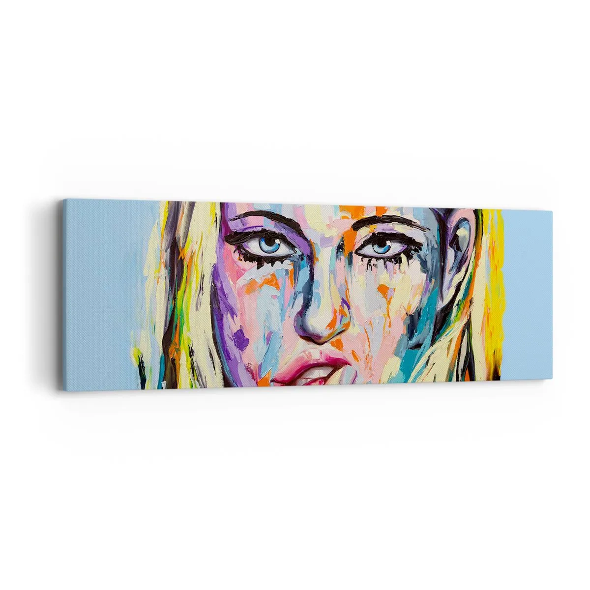 Obraz na plátne - Pozri sa jej priamo do očí - 90x30 cm