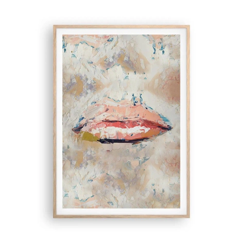 Plagát v ráme zo svetlého duba - Prebúdza zmysly - 70x100 cm