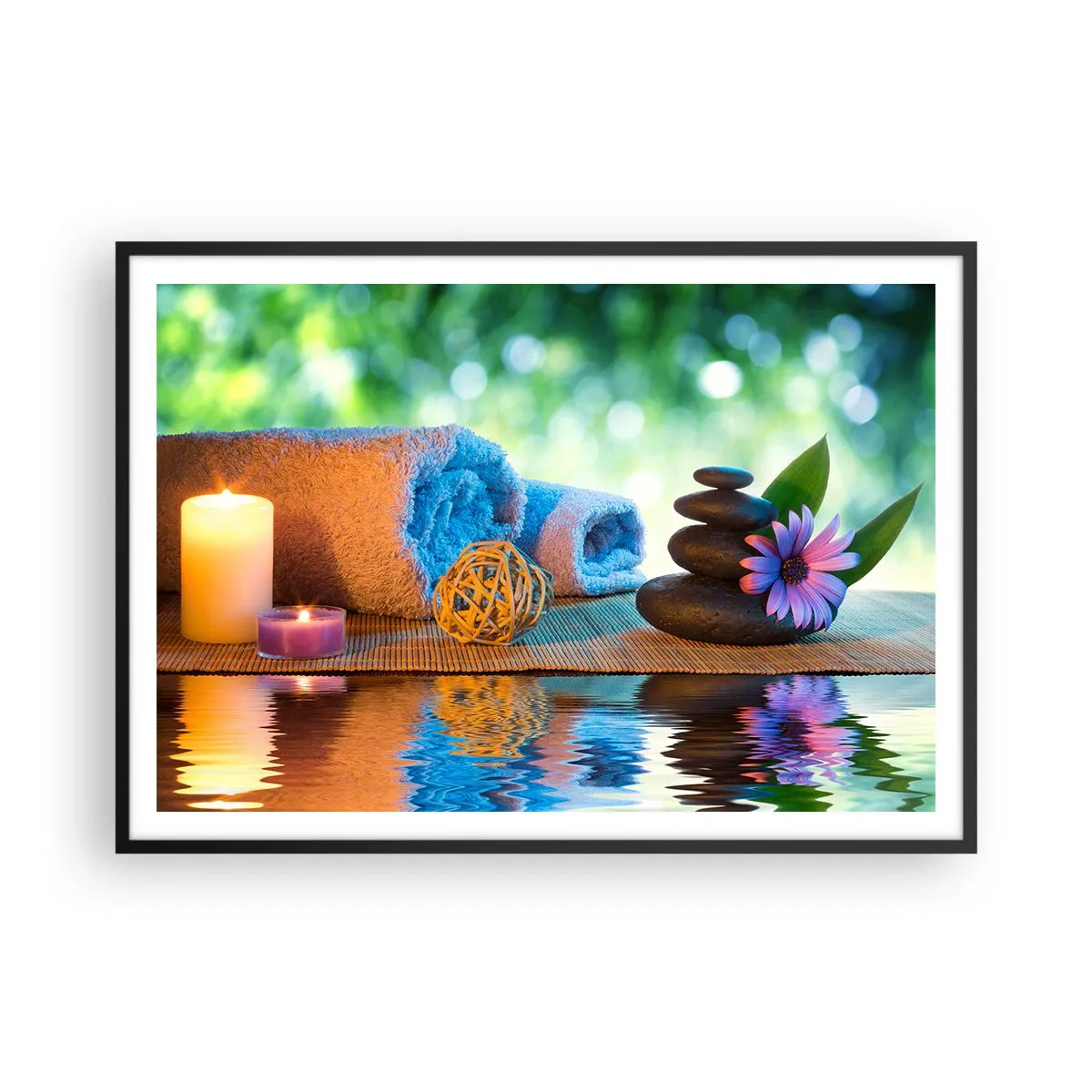 Plagát v čiernom ráme - Čas pre telo - 100x70 cm