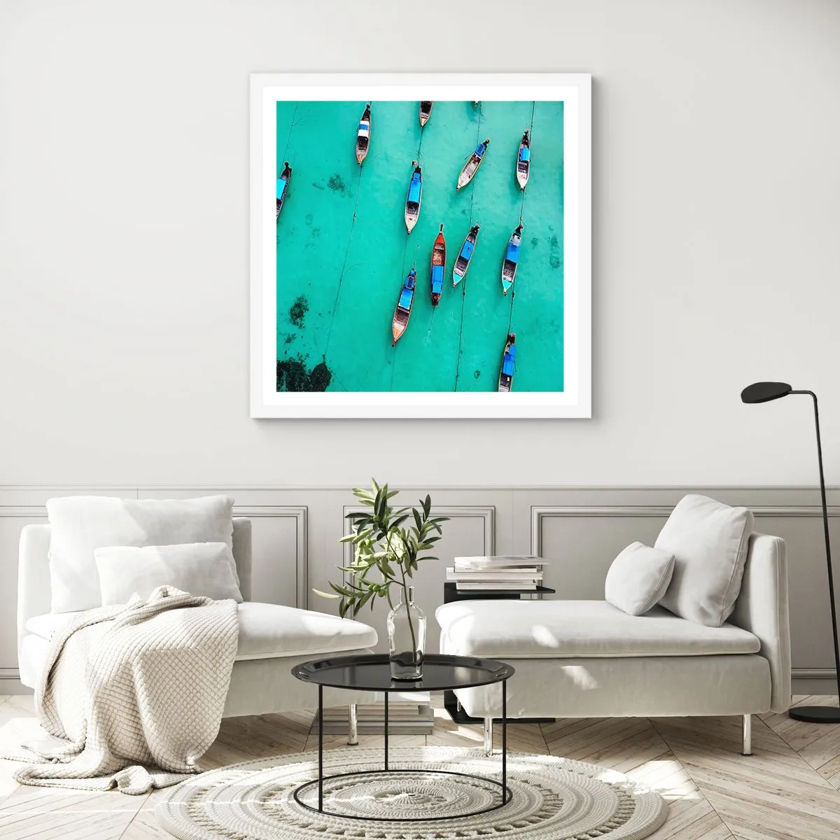 Plagát v bielom ráme - V radostnom očakávaní - 60x60 cm