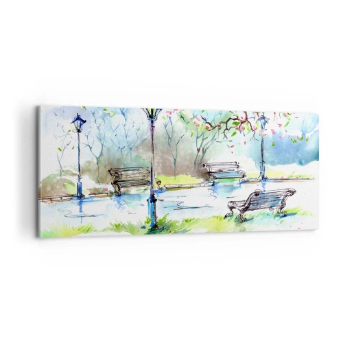 Obraz na plátne - Kúzlo parkového ticha - 120x50 cm