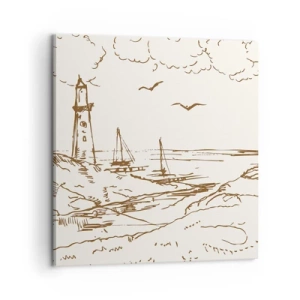 Obraz na plátne - Náčrt letných spomienok - 60x60 cm