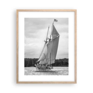 Plagát v ráme zo svetlého duba - Bratia vetra - 40x50 cm