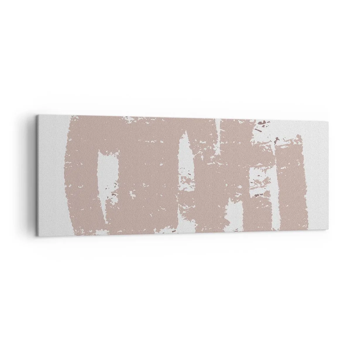 Obraz na plátne - Abstrakcia v jemnej ružovej - 140x50 cm