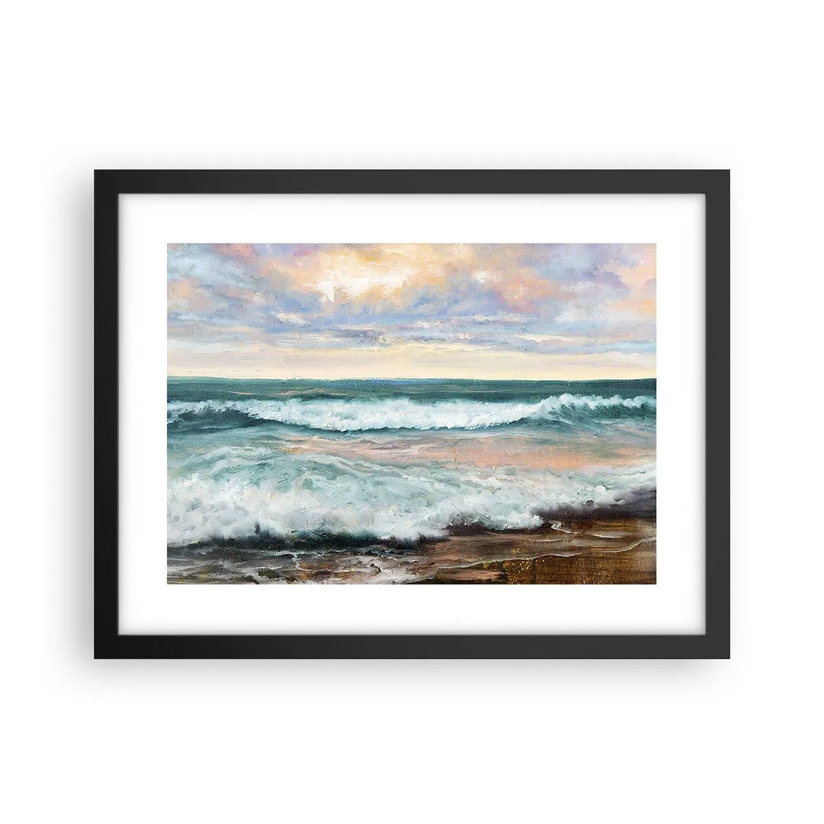 Plagát v čiernom ráme - Tu uhladíš dušu - 40x30 cm