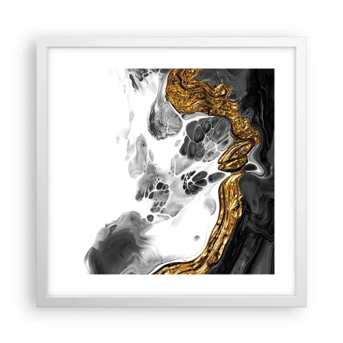 Plagát v bielom ráme - Organická kompozícia - 40x40 cm