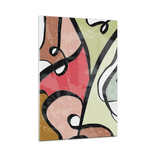 Obraz na skle - Piruety uprostred farieb - 50x70 cm