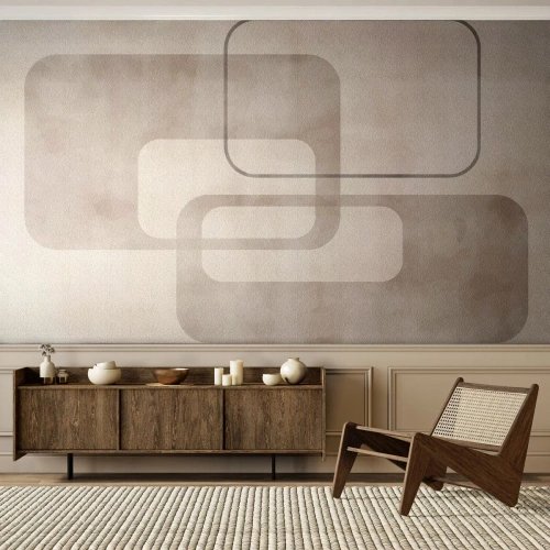 Fototapeta na mieru Premium Sand - Geometrická fúga - Tvary, Minimalizmus, Svetlý