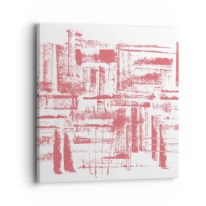 Obraz na plátne - Červené mesto - 40x40 cm
