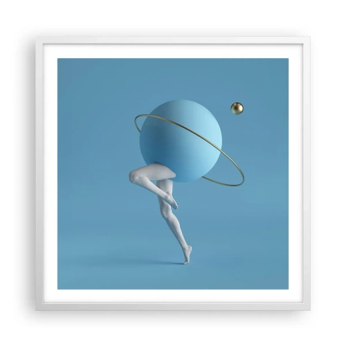 Plagát v bielom ráme - Šialenstvo planét - 60x60 cm