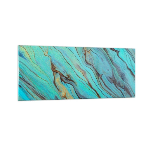 Obraz na skle - Tyrkysový príliv - 100x40 cm