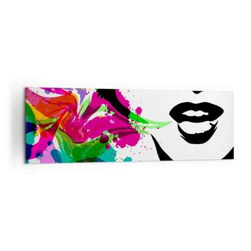 Obraz na plátne - Rozprávanie vo farbách dúhy - 160x50 cm