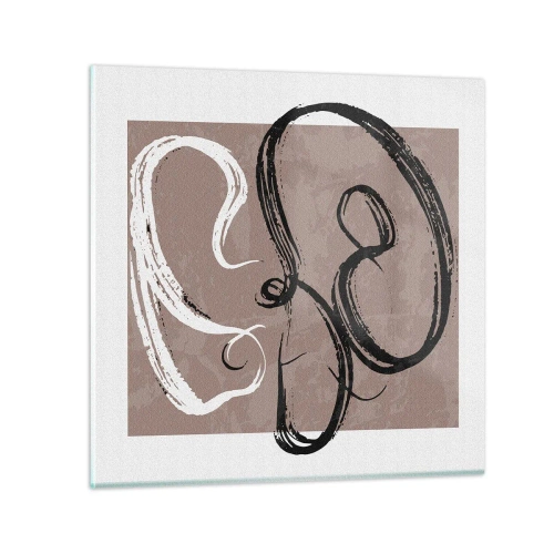 Obraz na skle - Kompozícia – hľadanie úplnosti - 30x30 cm