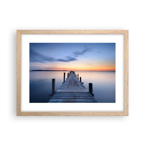 Plagát v ráme zo svetlého duba - Pokoj príjemného súmraku - 40x30 cm