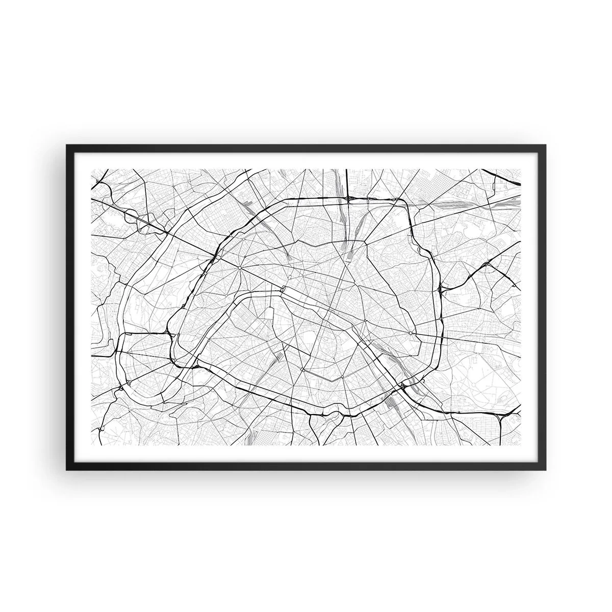 Plagát v čiernom ráme - Kvet Paríža - 91x61 cm