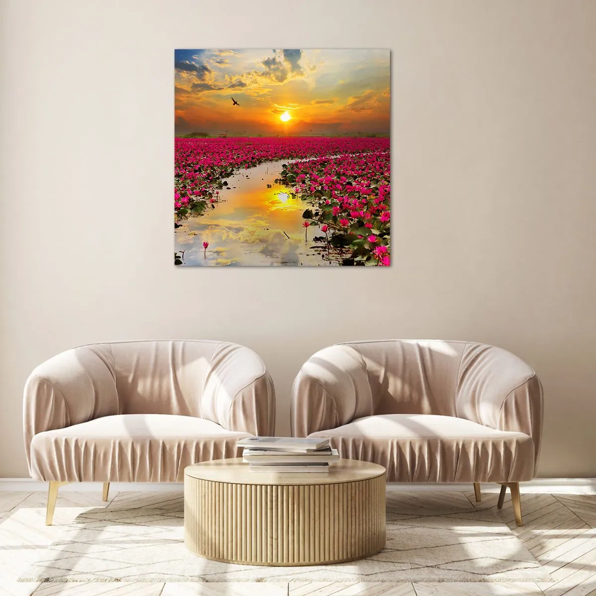 Obraz na skle - Tajomný život jazera - 60x60 cm