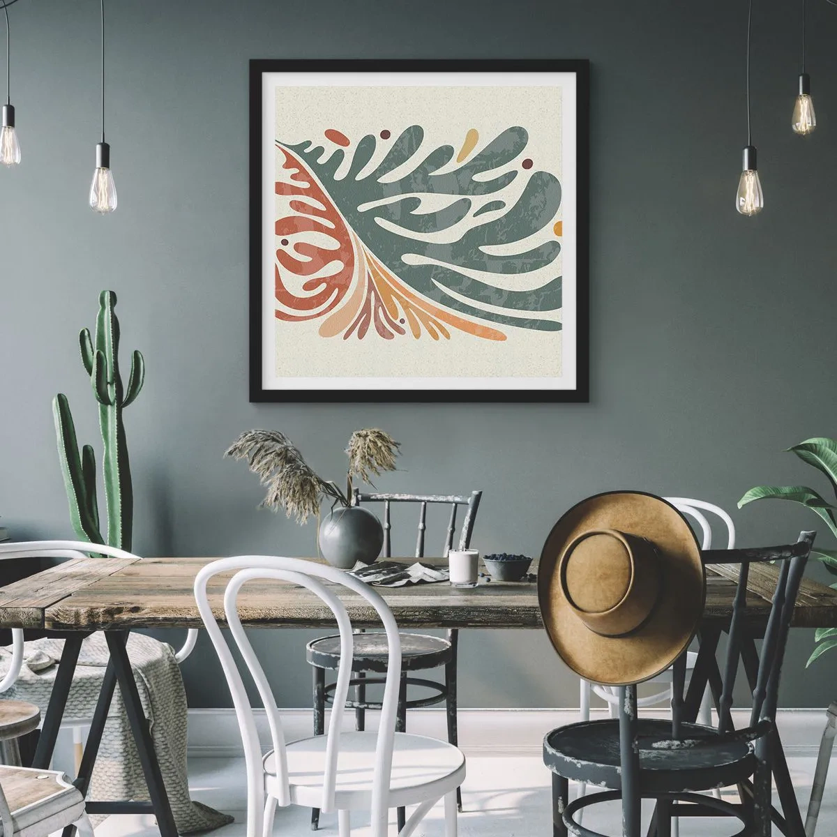 Plagát v čiernom ráme - Viacfarebný list - 50x50 cm