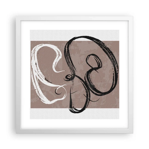 Plagát v bielom ráme - Kompozícia – hľadanie úplnosti - 40x40 cm
