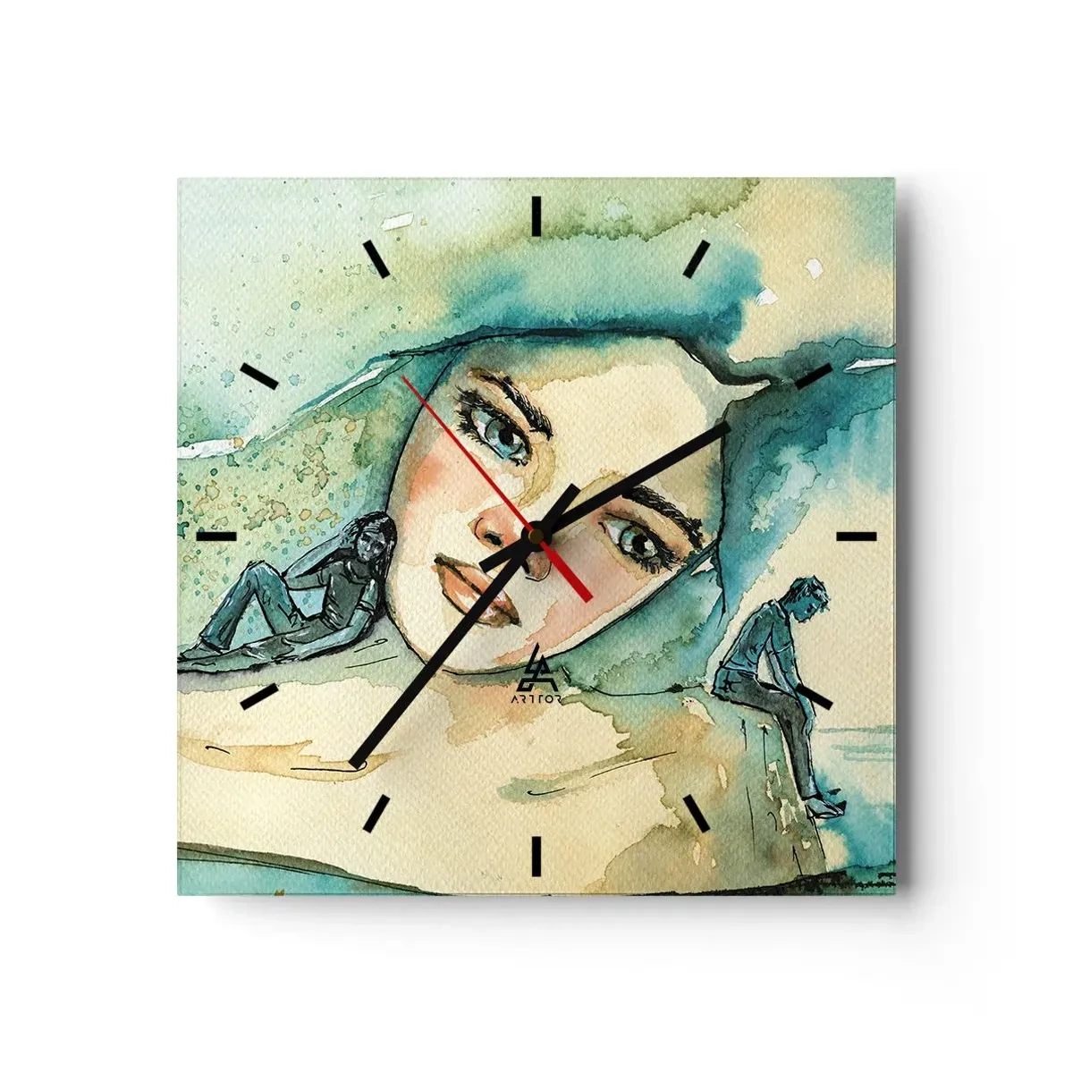 Nástenné hodiny - Am I blue? - 30x30 cm