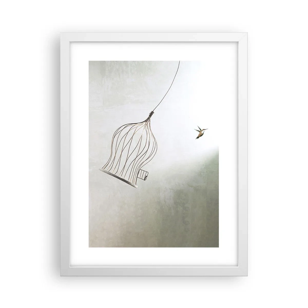 Plagát v bielom ráme - Vo svojom živle - 30x40 cm