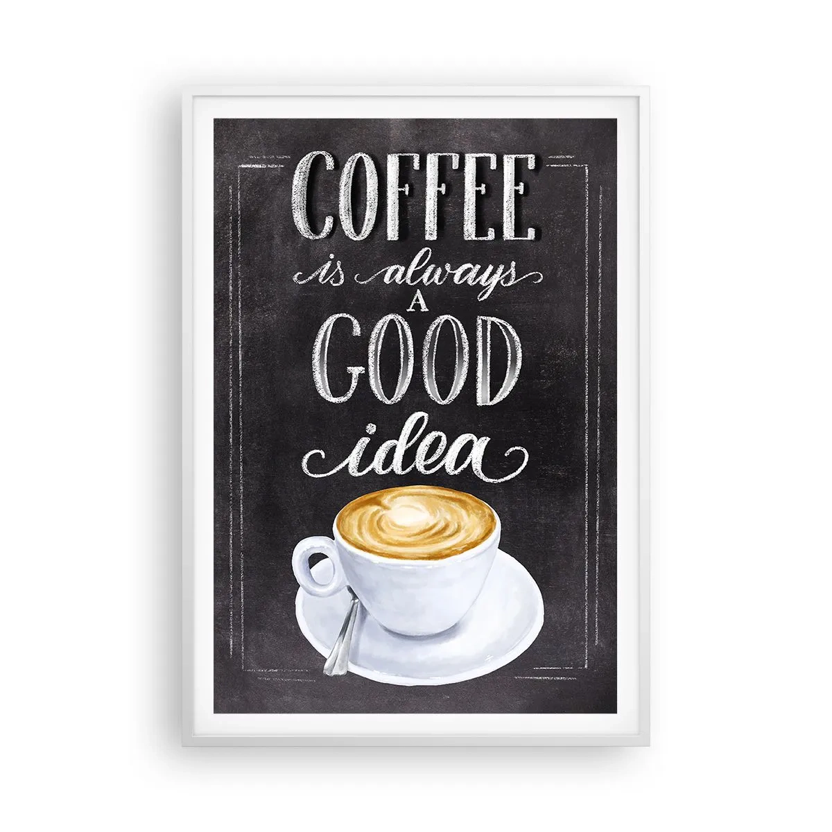 Plagát v bielom ráme - Of course! - 70x100 cm