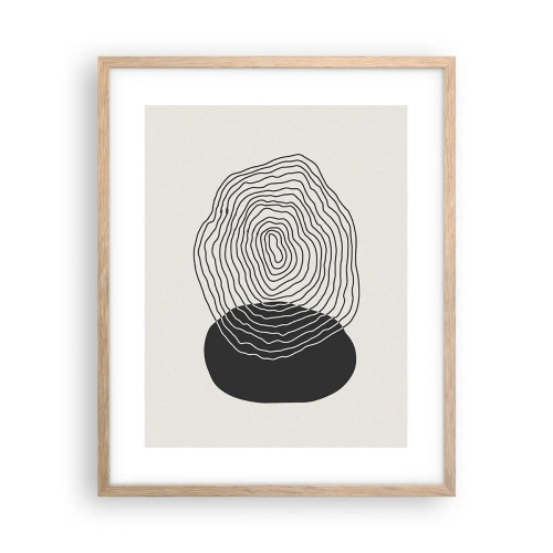 Plagát v ráme zo svetlého duba - Trvanie a kmitanie - 40x50 cm