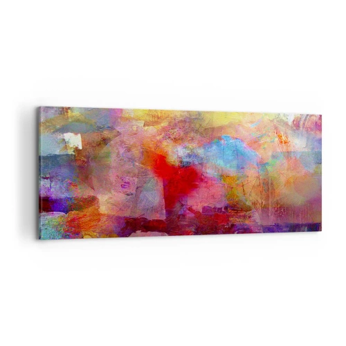 Obraz na plátne - Pozrieť sa doprostred dúhy - 100x40 cm