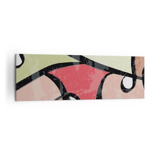 Obraz na plátne - Piruety uprostred farieb - 160x50 cm
