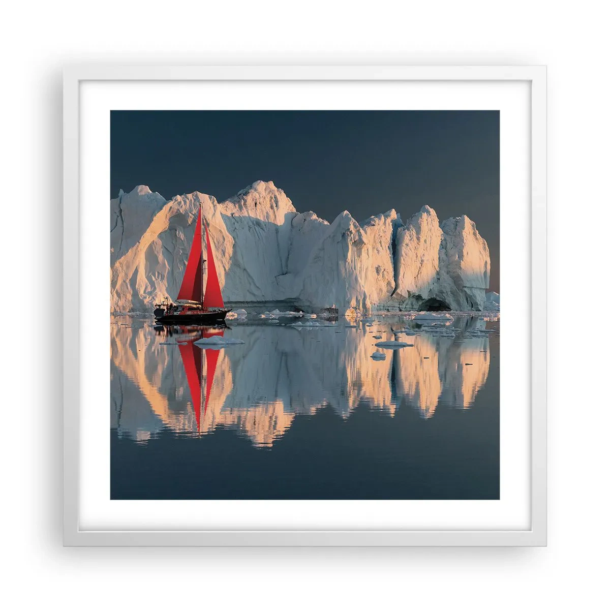 Plagát v bielom ráme - Na okraji sveta - 50x50 cm